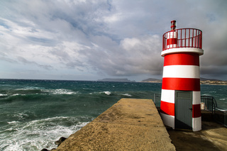 Porto Santo Phare d'entrée Babord du Port de Porto Santo